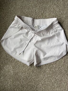 ZYIA White Women's Athletic Drawstring Shorts